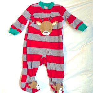 3month carters rain deer footsie pj gently worn boy